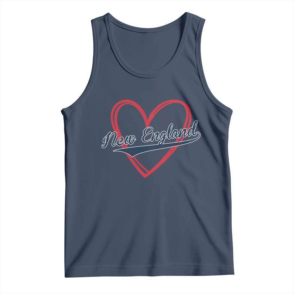 New England Vintage Red Heart Sport Fan Game Day Tank Top TS11 Navy Print Your Wear