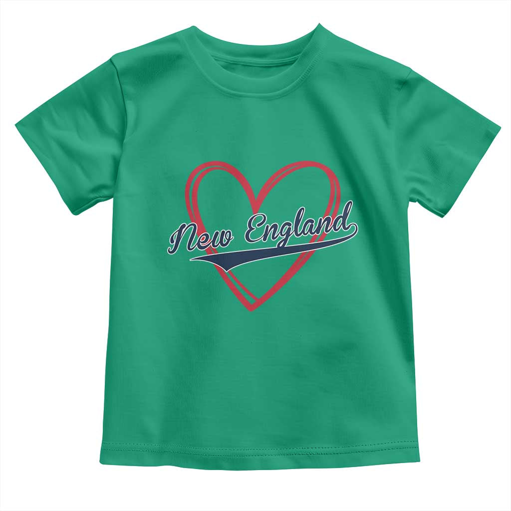 New England Vintage Red Heart Sport Fan Game Day Toddler T Shirt TS11 Irish Green Print Your Wear