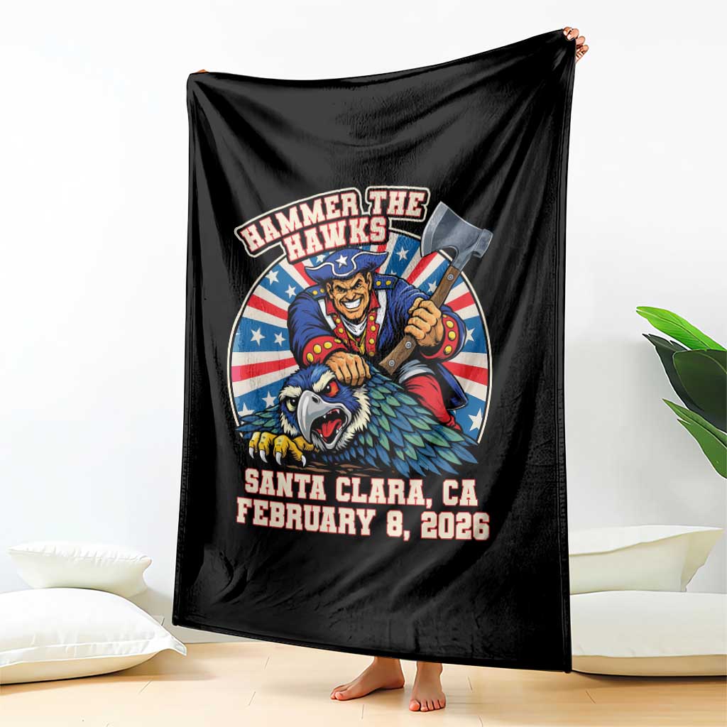 Funny Football Rivarly Throw Blanket Hammer The Hawk New England Minutemen Championship TS11 Print Your Wear