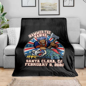 Funny Football Rivarly Throw Blanket Hammer The Hawk New England Minutemen Championship TS11 Print Your Wear