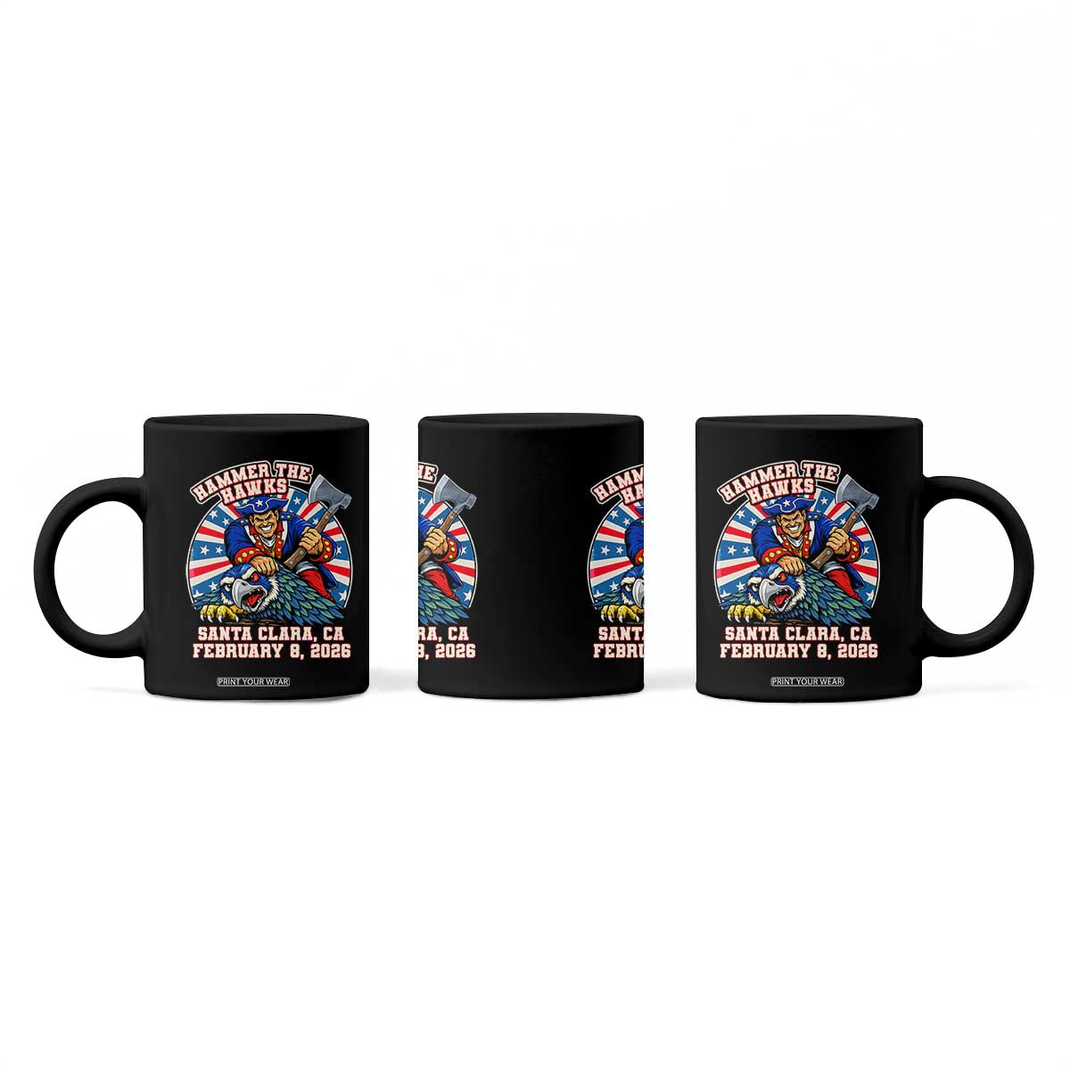 Funny Football Rivarly Coffee Mug Hammer The Hawk New England Minutemen Championship TS11 Print Your Wear