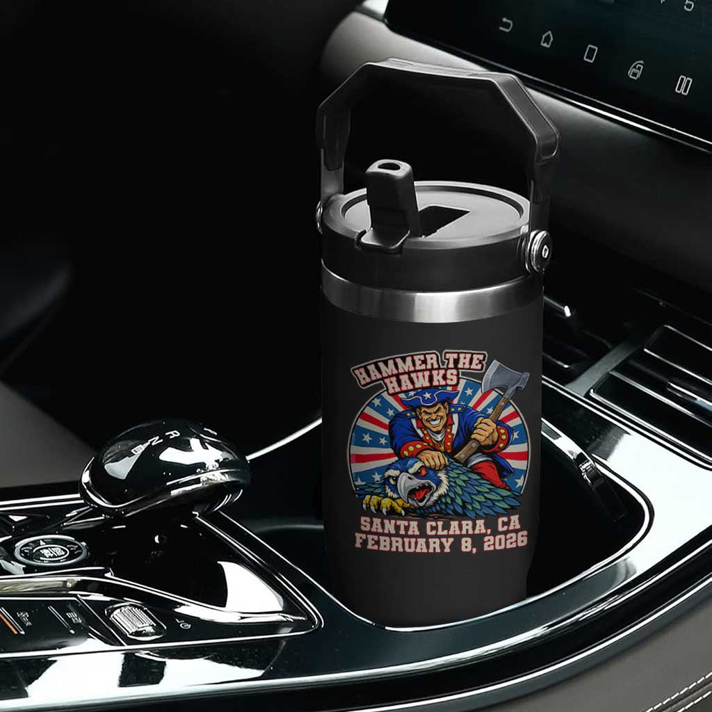 Funny Football Rivarly Flip Straw Tumbler Hammer The Hawk New England Minutemen Championship TS11 Print Your Wear