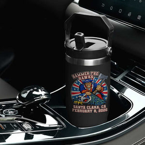 Funny Football Rivarly Flip Straw Tumbler Hammer The Hawk New England Minutemen Championship TS11 Print Your Wear