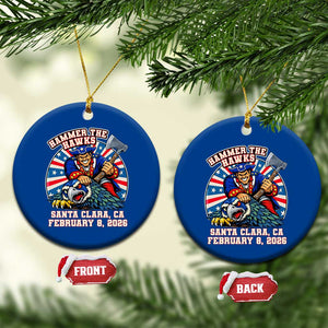 Funny Football Rivarly Ceramic Ornament Hammer The Hawk New England Minutemen Championship TS11 1pc Blue Print Your Wear