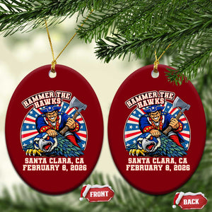 Funny Football Rivarly Ceramic Ornament Hammer The Hawk New England Minutemen Championship TS11 Print Your Wear