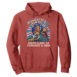 Funny Football Rivarly Hoodie Hammer The Hawk New England Minutemen Championship TS11 Red Print Your Wear