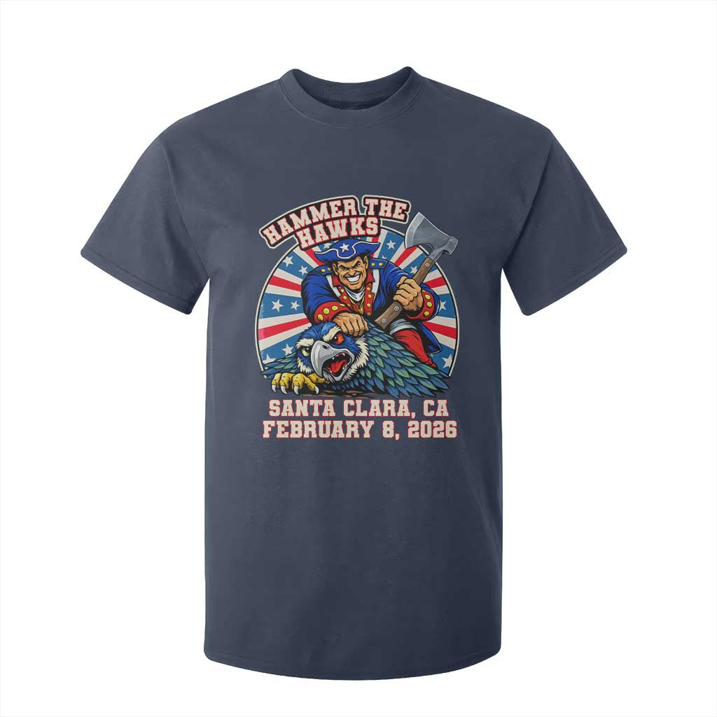 Funny Football Rivarly T Shirt For Kid Hammer The Hawk New England Minutemen Championship TS11 Navy Print Your Wear