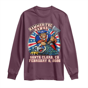 Funny Football Rivarly Long Sleeve Shirt Hammer The Hawk New England Minutemen Championship TS11 Maroon Print Your Wear