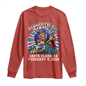 Funny Football Rivarly Long Sleeve Shirt Hammer The Hawk New England Minutemen Championship TS11 Red Print Your Wear