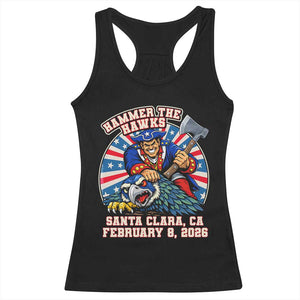 Funny Football Rivarly Racerback Tank Top Hammer The Hawk New England Minutemen Championship TS11 Black Print Your Wear