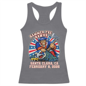 Funny Football Rivarly Racerback Tank Top Hammer The Hawk New England Minutemen Championship TS11 Charcoal Print Your Wear