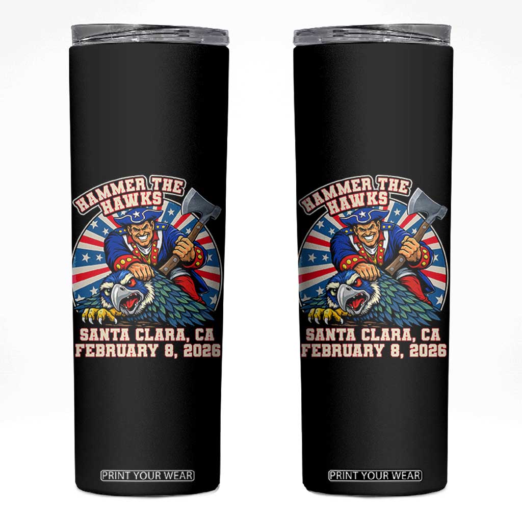 Funny Football Rivarly Skinny Tumbler Hammer The Hawk New England Minutemen Championship TS11 Black Print Your Wear