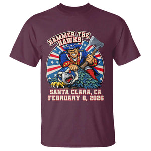 Funny Football Rivarly T Shirt Hammer The Hawk New England Minutemen Championship TS11 Maroon Print Your Wear