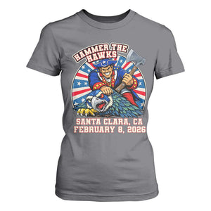 Funny Football Rivarly T Shirt For Women Hammer The Hawk New England Minutemen Championship TS11 Charcoal Print Your Wear