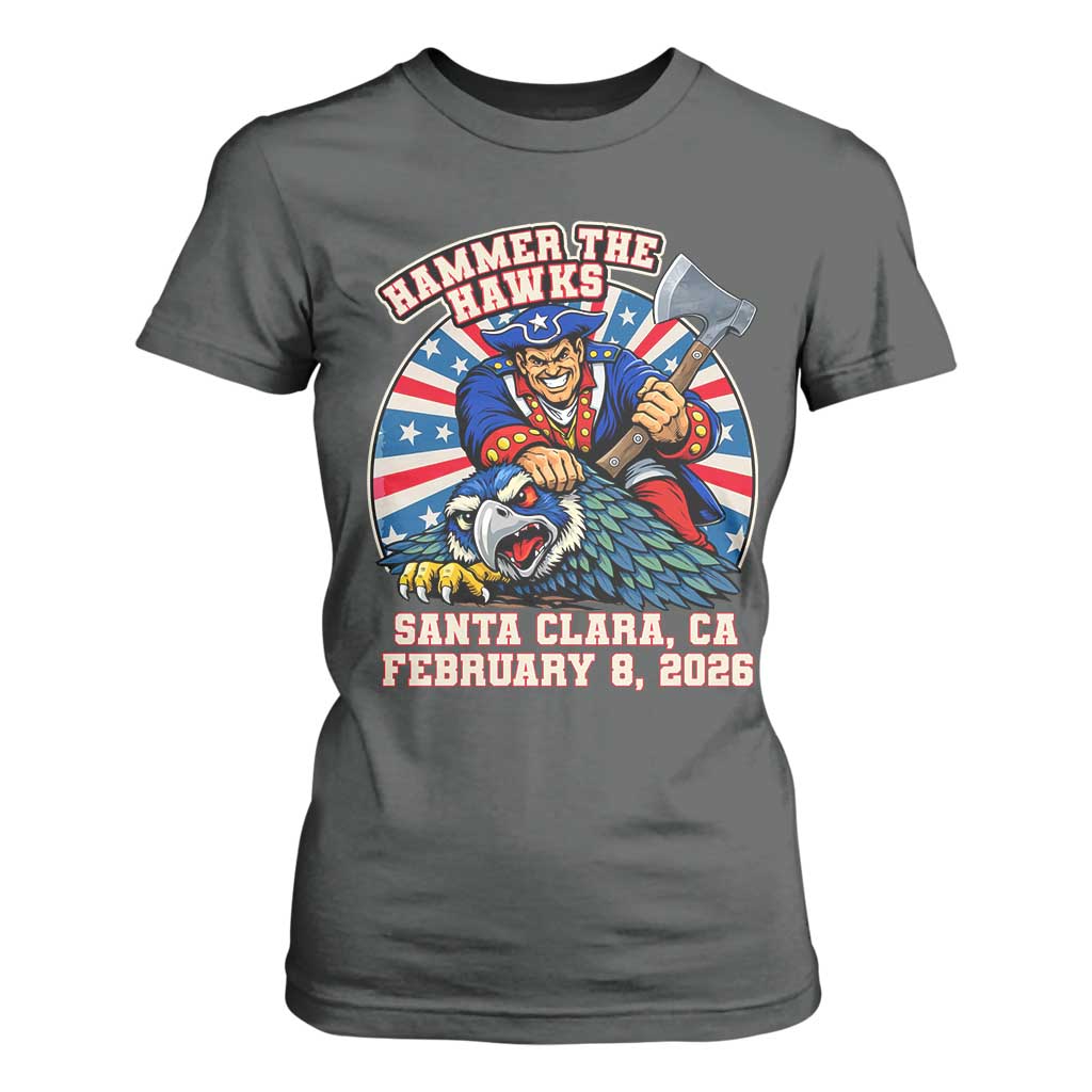 Funny Football Rivarly T Shirt For Women Hammer The Hawk New England Minutemen Championship TS11 Dark Heather Print Your Wear