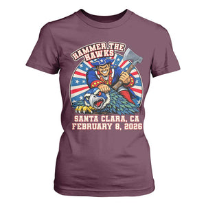 Funny Football Rivarly T Shirt For Women Hammer The Hawk New England Minutemen Championship TS11 Maroon Print Your Wear