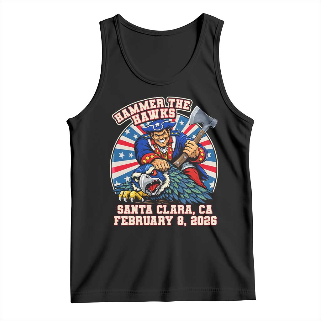 Funny Football Rivarly Tank Top Hammer The Hawk New England Minutemen Championship TS11 Black Print Your Wear