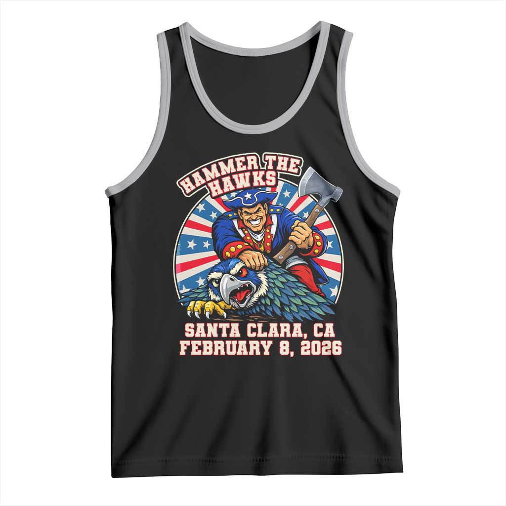 Funny Football Rivarly Tank Top Hammer The Hawk New England Minutemen Championship TS11 Black Athletic Heather Print Your Wear