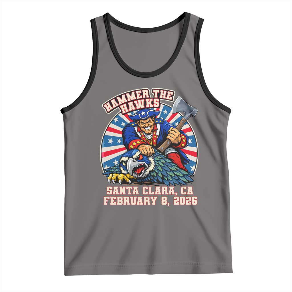 Funny Football Rivarly Tank Top Hammer The Hawk New England Minutemen Championship TS11 Deep Heather Black Print Your Wear
