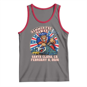 Funny Football Rivarly Tank Top Hammer The Hawk New England Minutemen Championship TS11 Deep Heather Red Print Your Wear