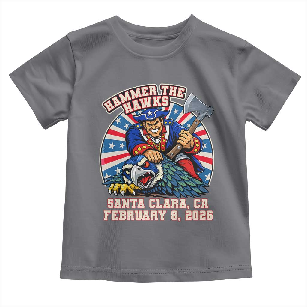 Funny Football Rivarly Toddler T Shirt Hammer The Hawk New England Minutemen Championship TS11 Charcoal Print Your Wear