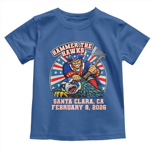 Funny Football Rivarly Toddler T Shirt Hammer The Hawk New England Minutemen Championship TS11 Royal Blue Print Your Wear