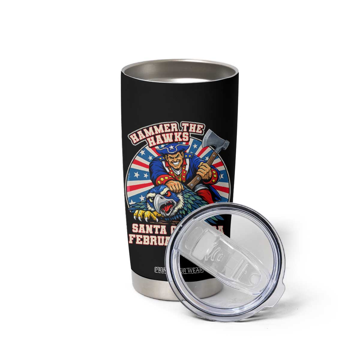 Funny Football Rivarly Tumbler Cup Hammer The Hawk New England Minutemen Championship TS11 Print Your Wear