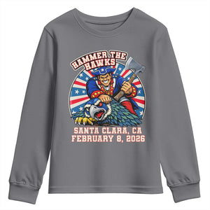 Funny Football Rivarly Youth Sweatshirt Hammer The Hawk New England Minutemen Championship TS11 Charcoal Print Your Wear