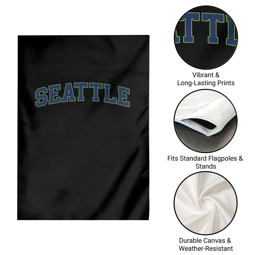 Seattle Fan Garden Flag Vintage Athletic Sports City Game Day TS11 Print Your Wear