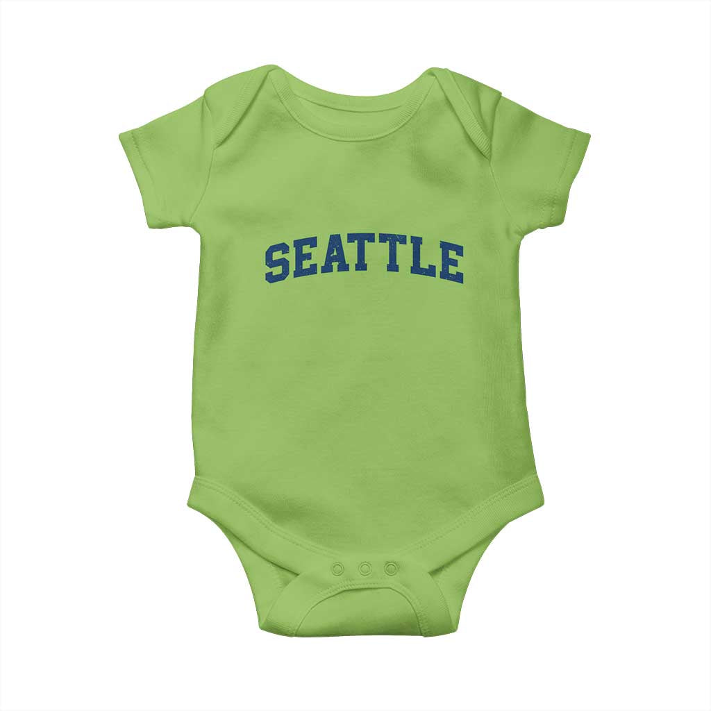 Seattle Fan Baby Onesie Vintage Athletic Sports City Game Day TS11 Lime Print Your Wear