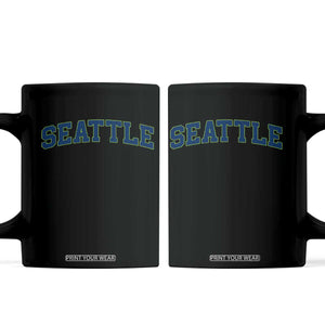 Seattle Fan Coffee Mug Vintage Athletic Sports City Game Day TS11 Black Print Your Wear
