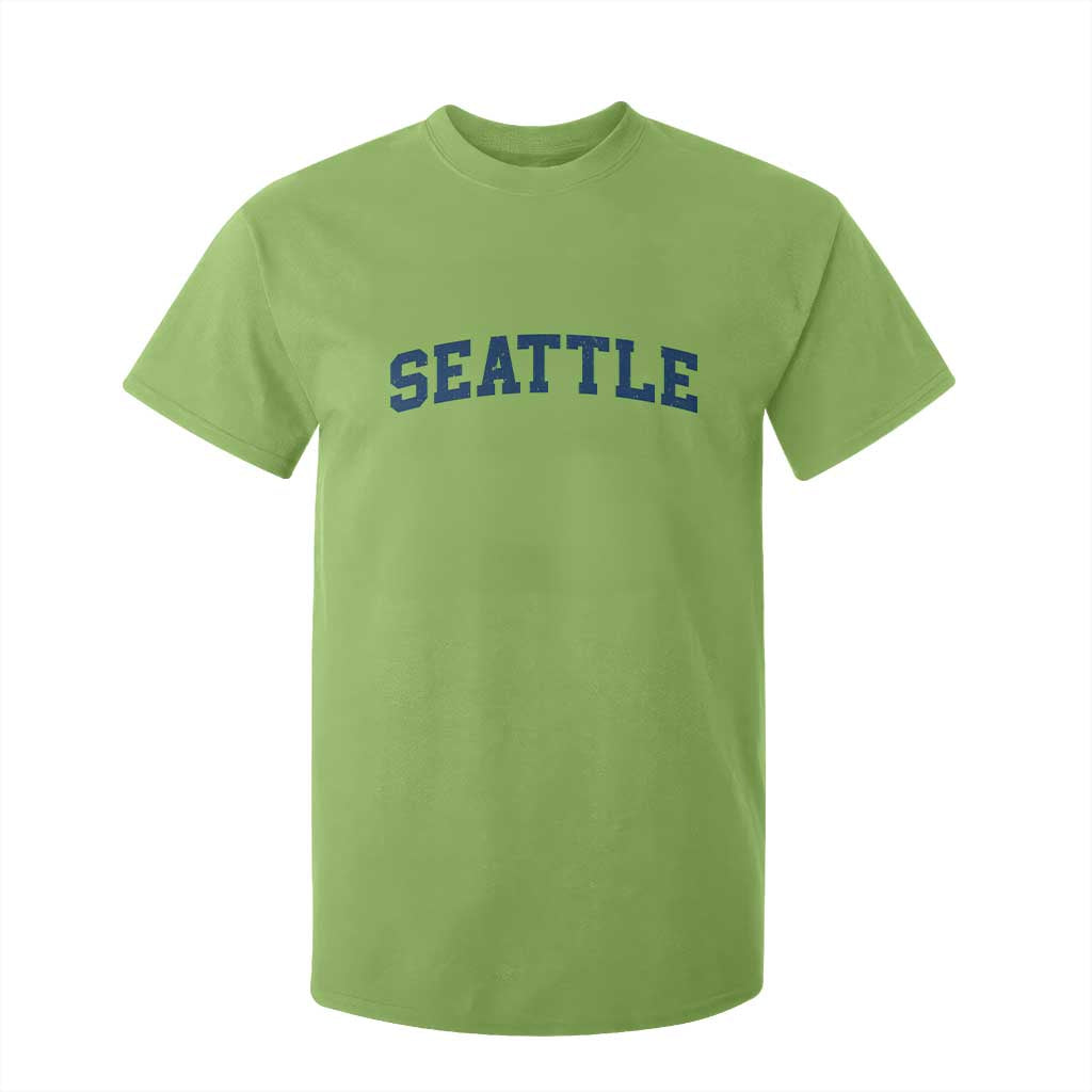 Seattle Fan T Shirt For Kid Vintage Athletic Sports City Game Day TS11 Lime Print Your Wear