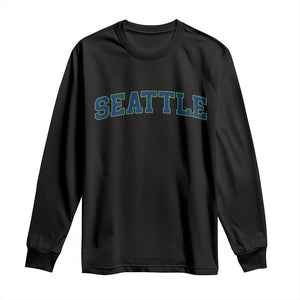 Seattle Fan Long Sleeve Shirt Vintage Athletic Sports City Game Day TS11 Black Print Your Wear