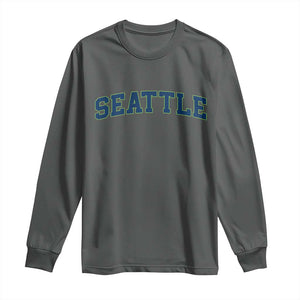 Seattle Fan Long Sleeve Shirt Vintage Athletic Sports City Game Day TS11 Dark Heather Print Your Wear