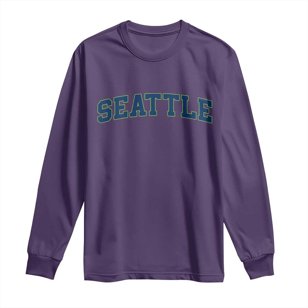 Seattle Fan Long Sleeve Shirt Vintage Athletic Sports City Game Day TS11 Purple Print Your Wear