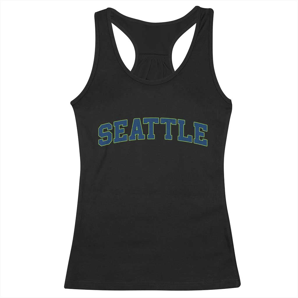 Seattle Fan Racerback Tank Top Vintage Athletic Sports City Game Day TS11 Black Print Your Wear