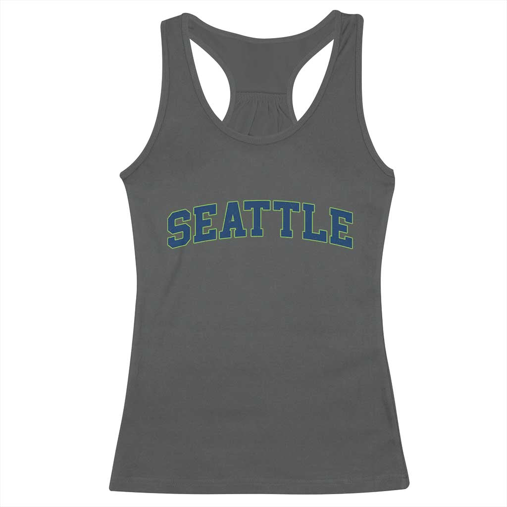 Seattle Fan Racerback Tank Top Vintage Athletic Sports City Game Day TS11 Dark Heather Print Your Wear