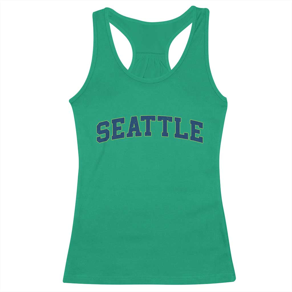 Seattle Fan Racerback Tank Top Vintage Athletic Sports City Game Day TS11 Irish Green Print Your Wear