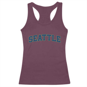 Seattle Fan Racerback Tank Top Vintage Athletic Sports City Game Day TS11 Maroon Print Your Wear