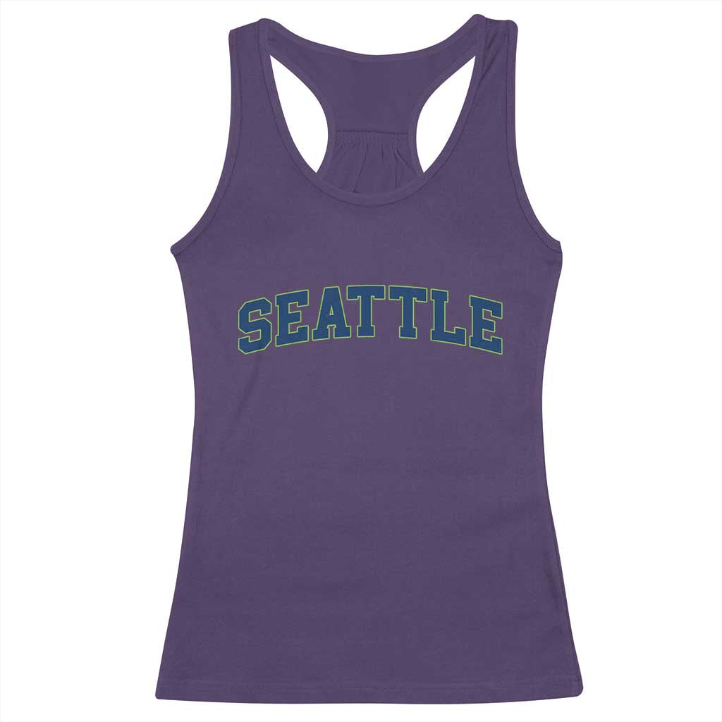 Seattle Fan Racerback Tank Top Vintage Athletic Sports City Game Day TS11 Purple Print Your Wear