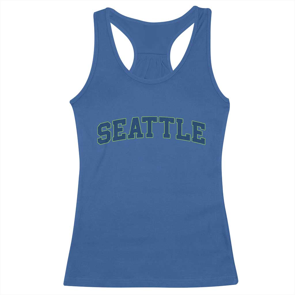 Seattle Fan Racerback Tank Top Vintage Athletic Sports City Game Day TS11 Royal Blue Print Your Wear