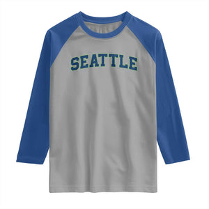 Seattle Fan Raglan Shirt Vintage Athletic Sports City Game Day TS11 Sport Gray Royal Print Your Wear