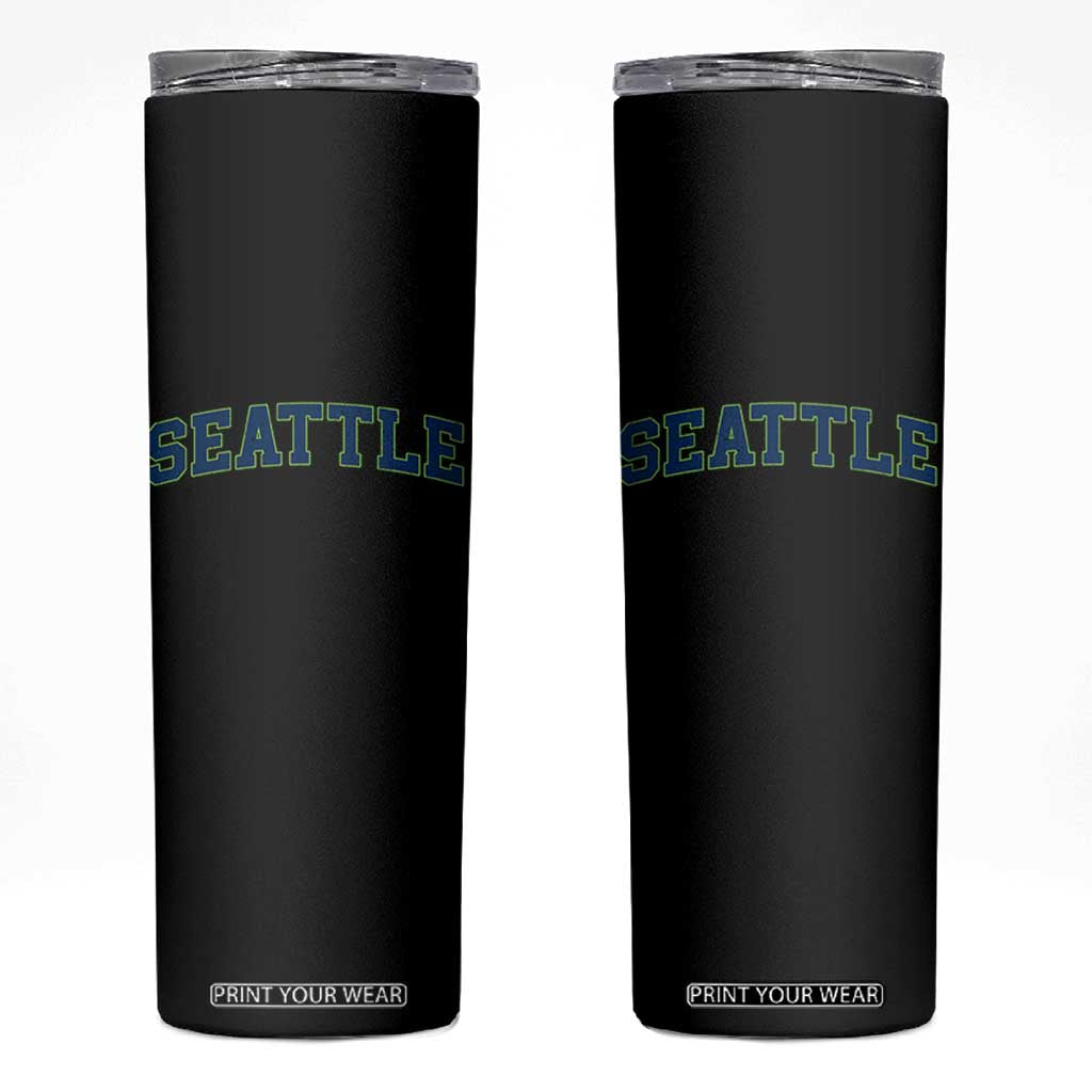 Seattle Fan Skinny Tumbler Vintage Athletic Sports City Game Day TS11 Black Print Your Wear