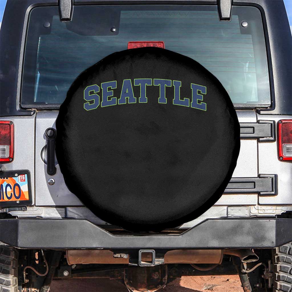 Seattle Fan Spare Tire Cover Vintage Athletic Sports City Game Day TS11 No hole Black Print Your Wear