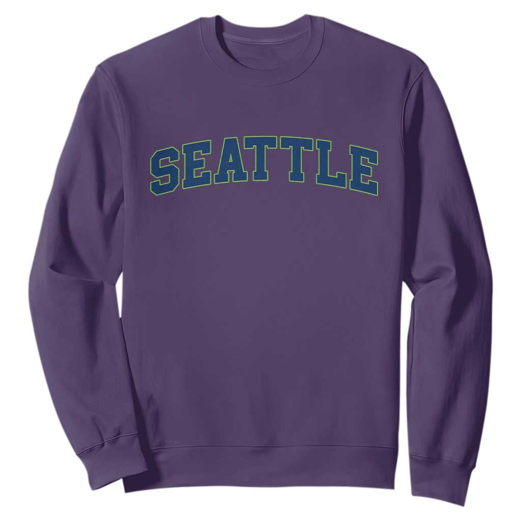 Seattle Fan Sweatshirt Vintage Athletic Sports City Game Day TS11 Purple Print Your Wear
