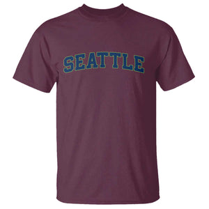 Seattle Fan T Shirt Vintage Athletic Sports City Game Day TS11 Maroon Print Your Wear
