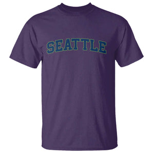 Seattle Fan T Shirt Vintage Athletic Sports City Game Day TS11 Purple Print Your Wear