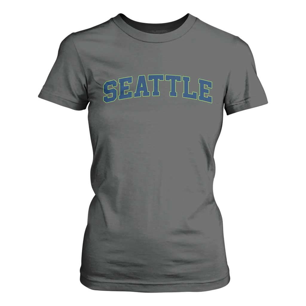 Seattle Fan T Shirt For Women Vintage Athletic Sports City Game Day TS11 Dark Heather Print Your Wear