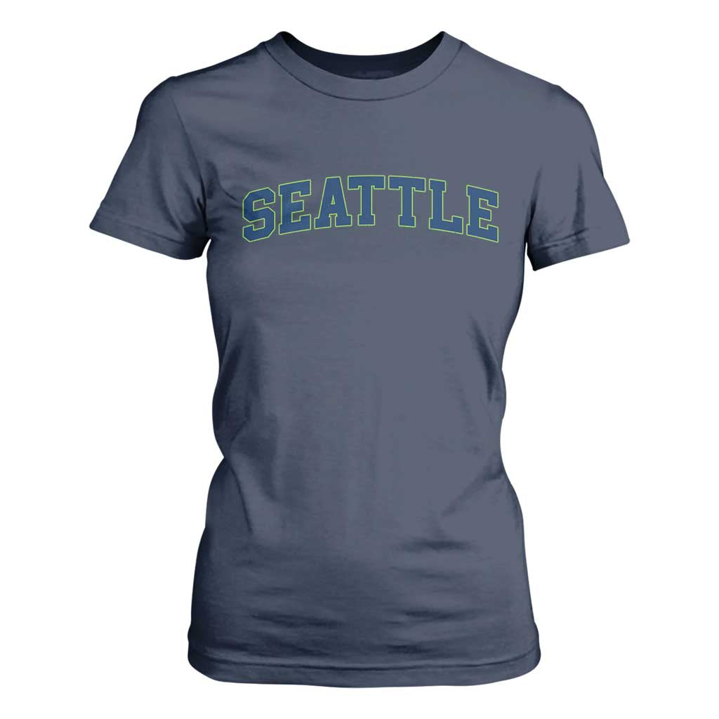 Seattle Fan T Shirt For Women Vintage Athletic Sports City Game Day TS11 Navy Print Your Wear