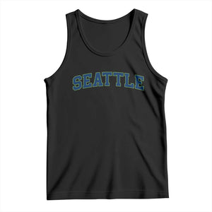 Seattle Fan Tank Top Vintage Athletic Sports City Game Day TS11 Black Print Your Wear